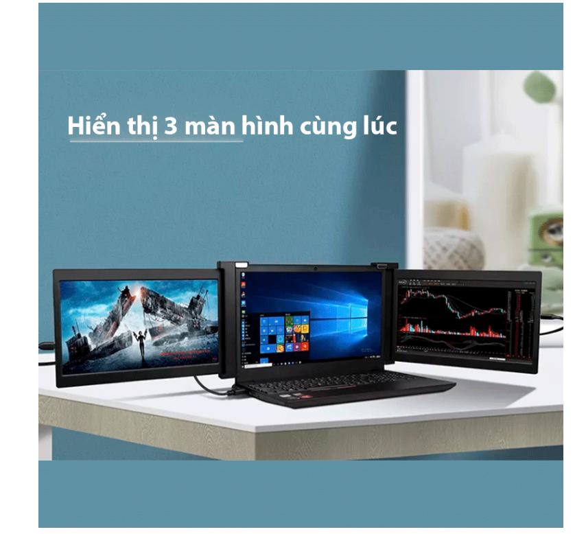 Bộ 02 màn hình 14 inch mở rộng cho laptop E-Tech S400 - Full HD (PKLT010) 2
