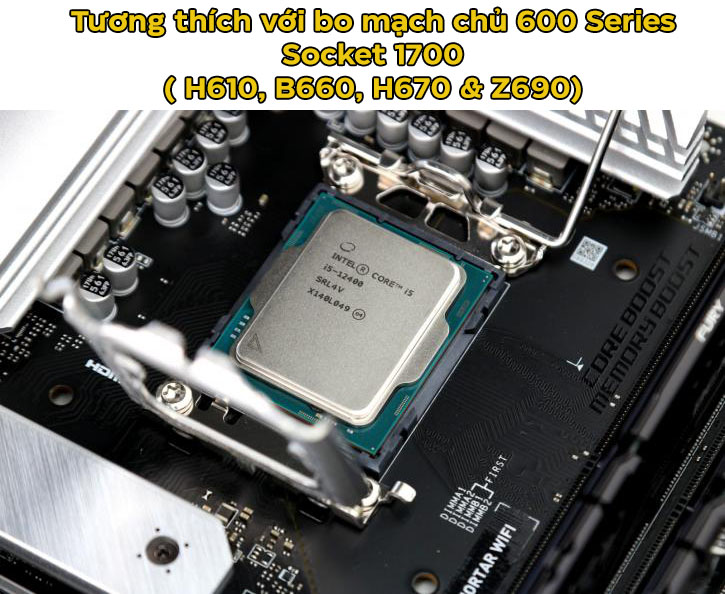 CPU Intel Core i5-12400 (Upto 4.4Ghz, 6 nhân 12 luồng, 18MB Cache, 65W) - Socket Intel LGA 1700) (