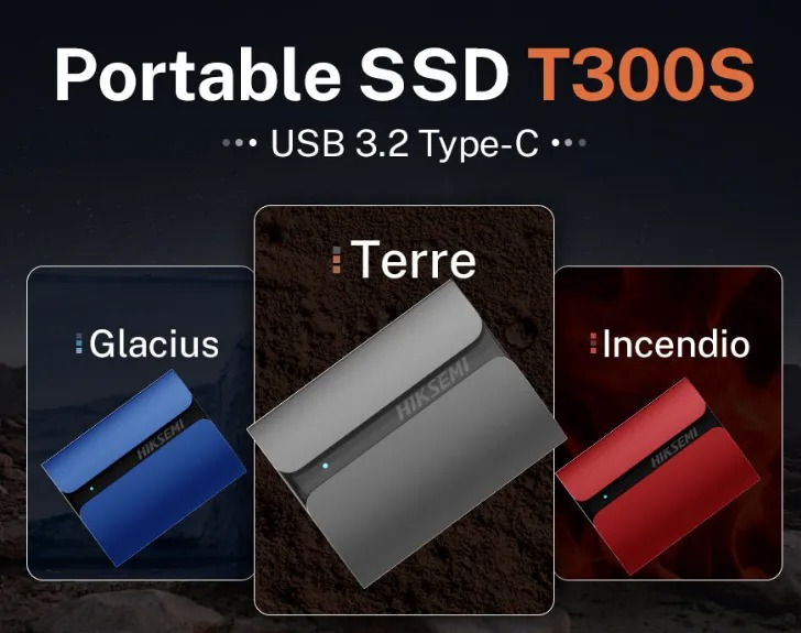 Ổ cứng di động Hiksemi Portable Shield SSD T300S Incendio 1TB USB3.1,Type C Màu Đỏ