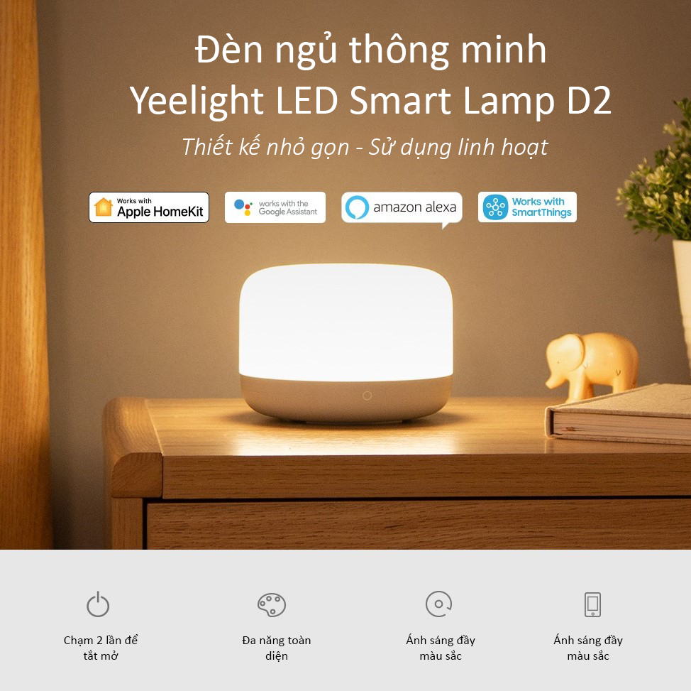 Đèn ngủ thông minh Yeelight LED Smart Lamp D2 (YLCT01YL) - Màu trắng 
