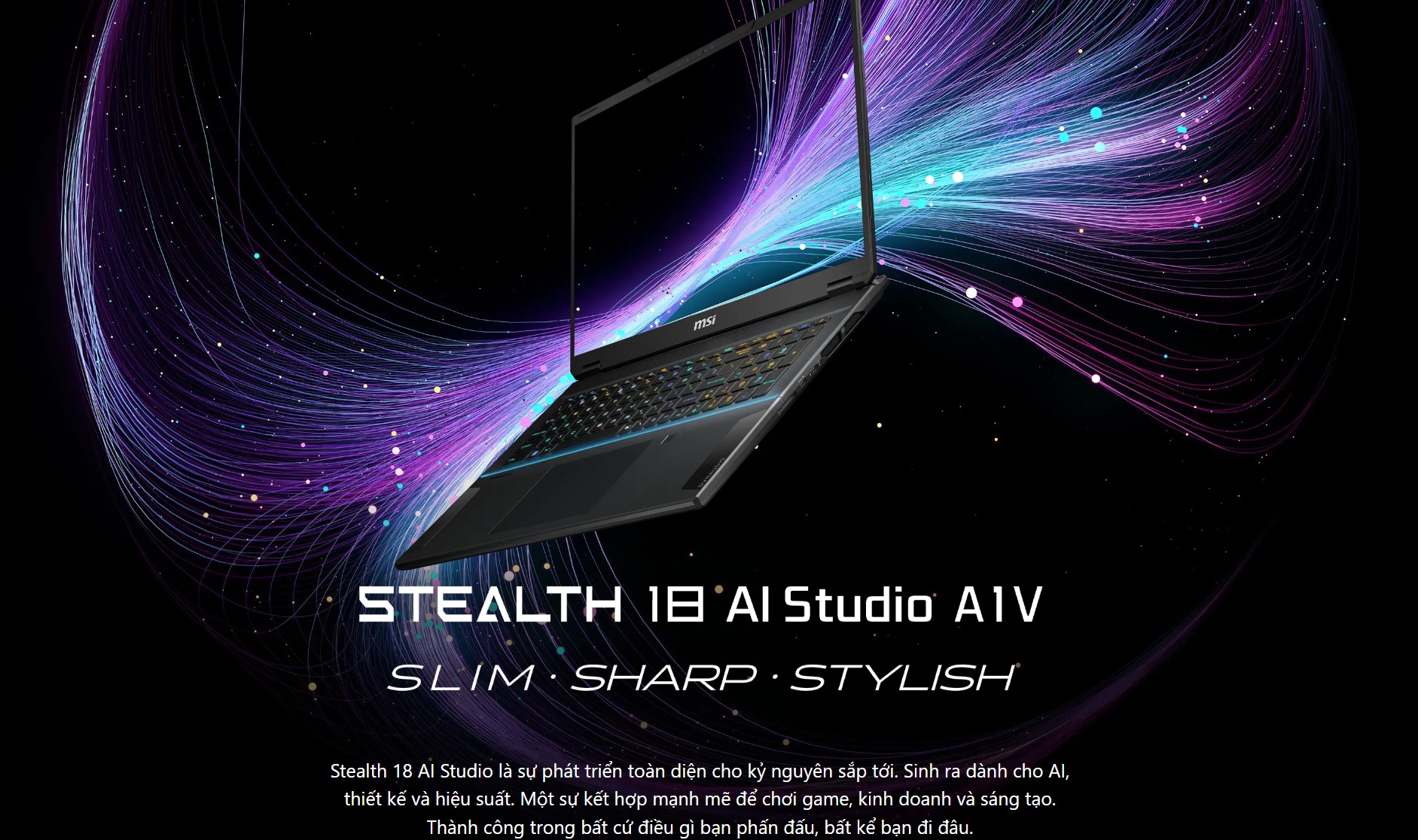 Laptop MSI Gaming Stealth 18 AI Studio A1VGG