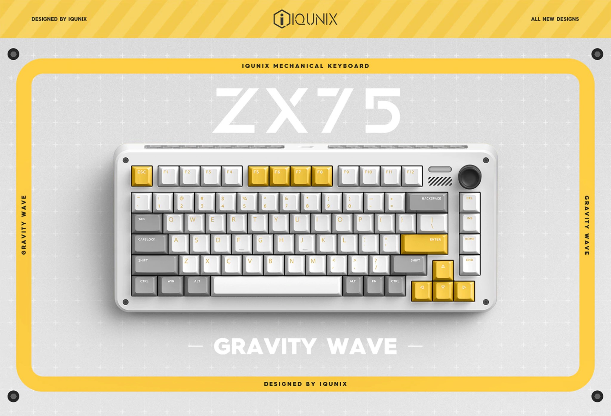 Bàn phím cơ không dây iQuinx ZX75 Gravity Wave RGB
