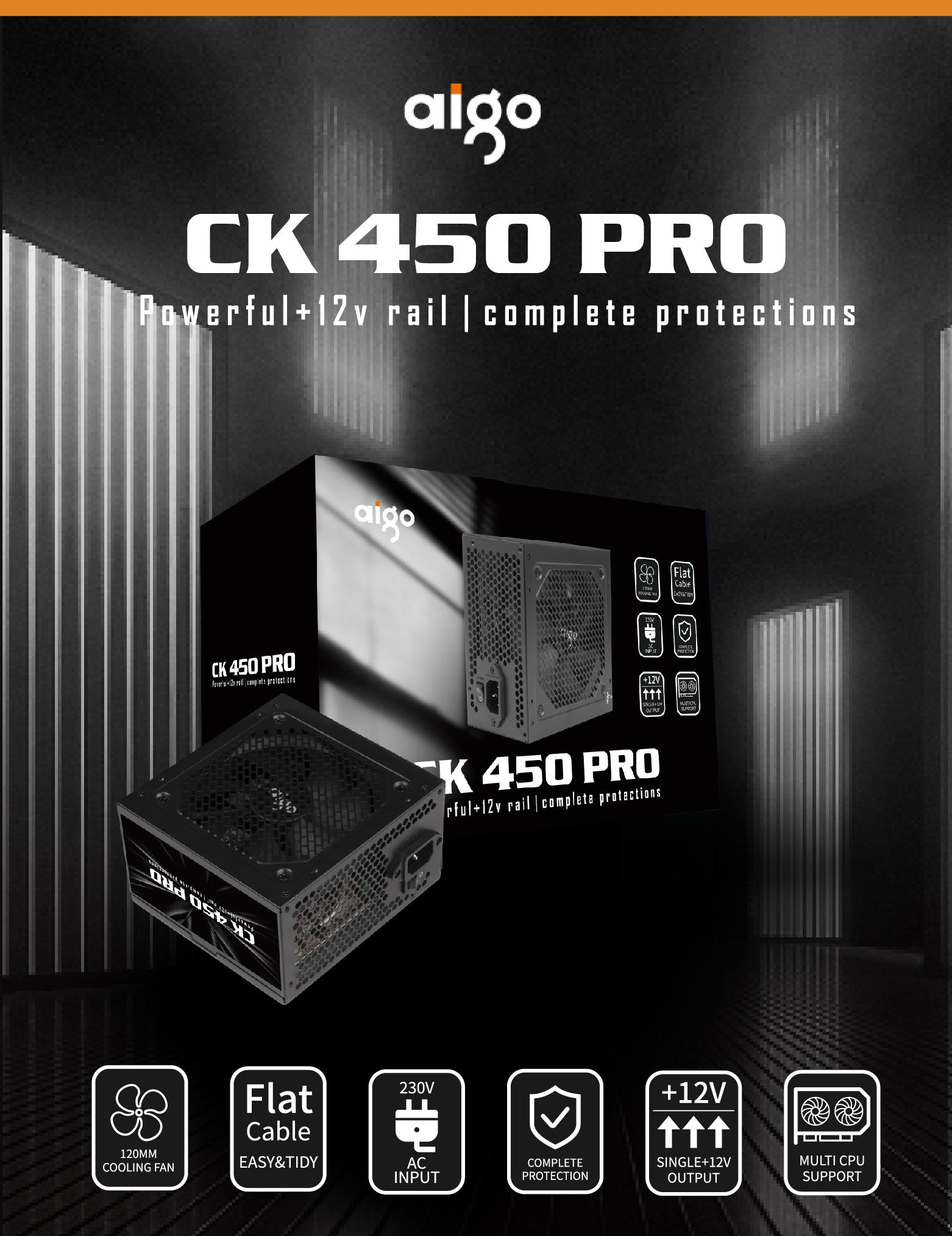 Nguồn máy tính AIGO CK450 PRO - 450W