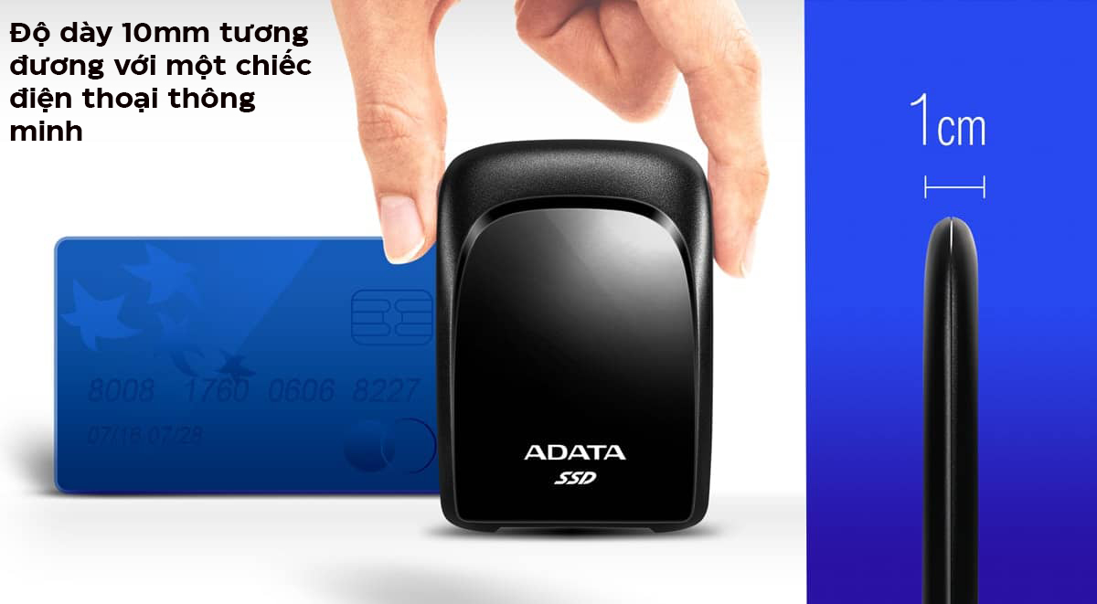 Ổ cứng di động SSD Adata ASC680 màu đen 