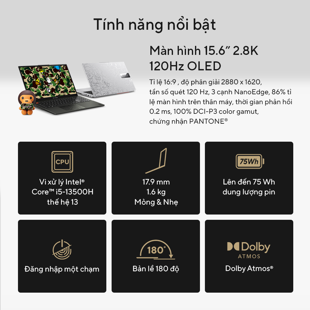 Laptop Asus VivoBook S15 Bape Edition S5504VA-MA291W 