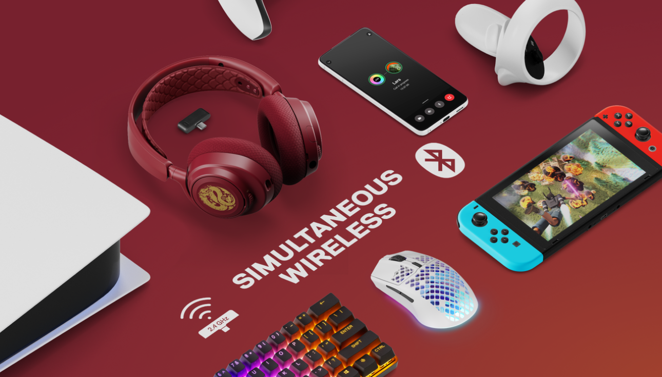 Tai nghe SteelSeries Arctis Nova 7 Wireless Dragon - Red/Gold - Limited Edition 5