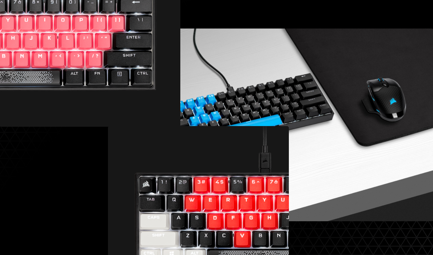 Bàn phím Corsair K65 Mini Red sw (USB/RGB/Red switch) có thể cá nhân hoá dễ dàng