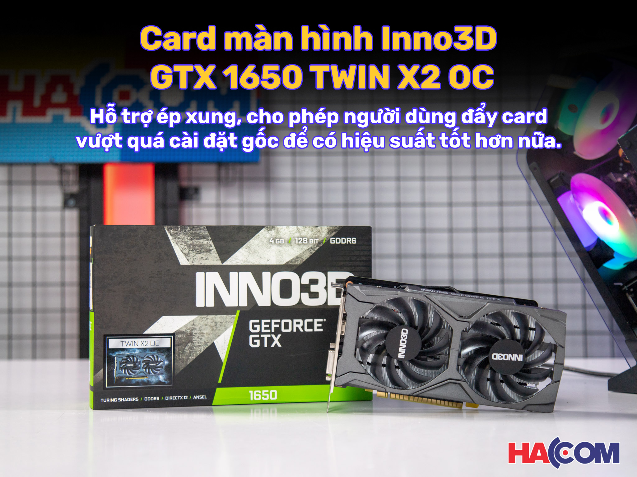 Card màn hình Inno3D GTX 1650 TWIN X2 OC