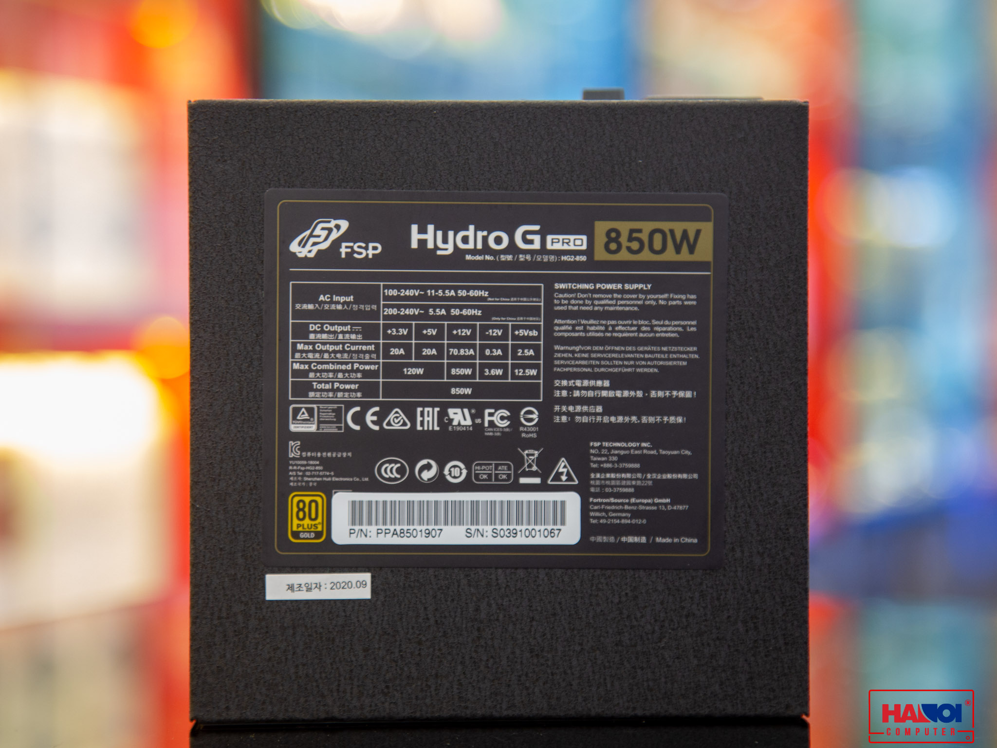 FSP Power Supply HYDRO G PRO Series Model HG2-850 - Active PFC - 80 Plus Gold - Full Modular giới thiệu 8 