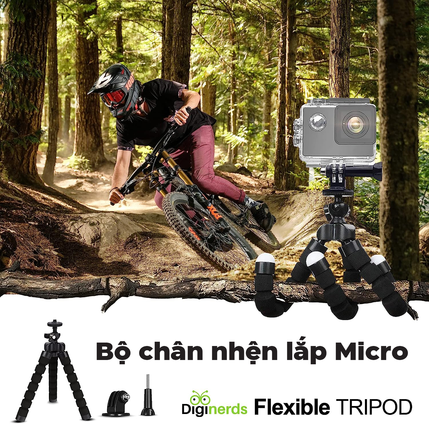 Bộ phụ kiện camera hành động DigiNerds 50-in-1 - Hỗ trợ GoPro/Insta360/DJI Osmo Action