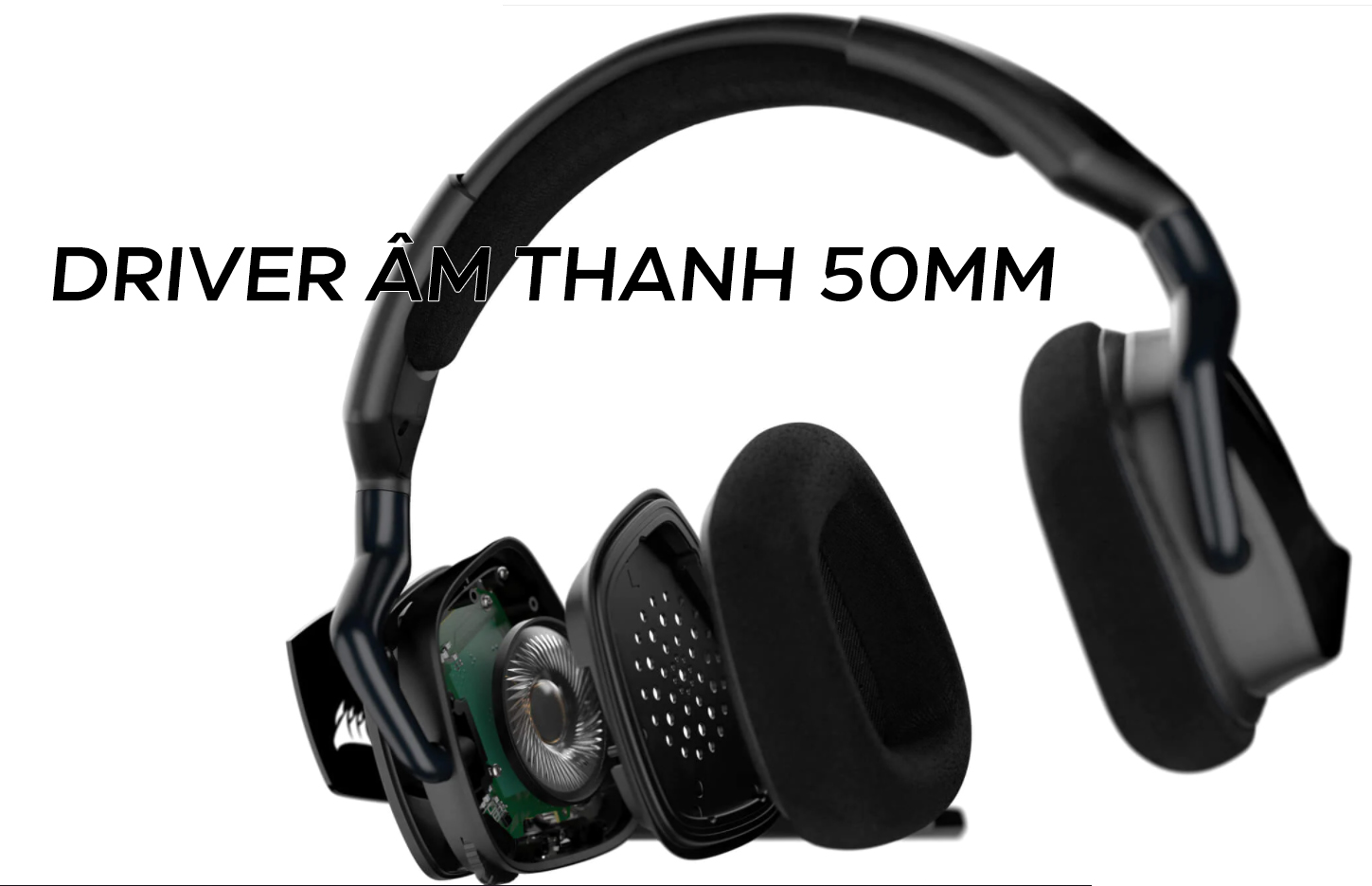Tai nghe chơi game không dây Corsair VOID RGB ELITE 7.1 Carbon - CA-9011201-AP