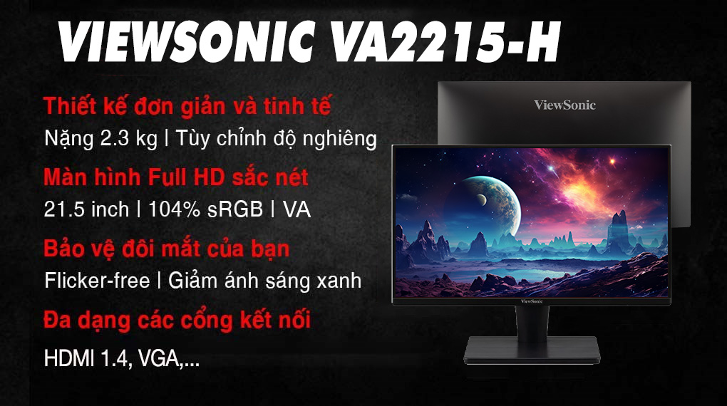 Viewsonic VA2215-H 100Hz tổng quan