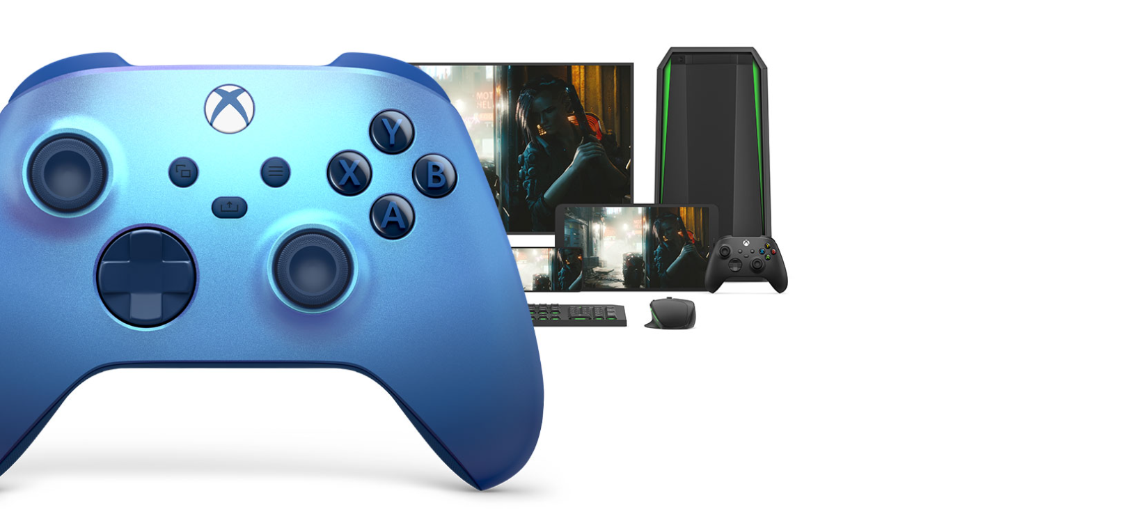 Tay cầm chơi game không dây Xbox One Series X - Aqua Shift 2