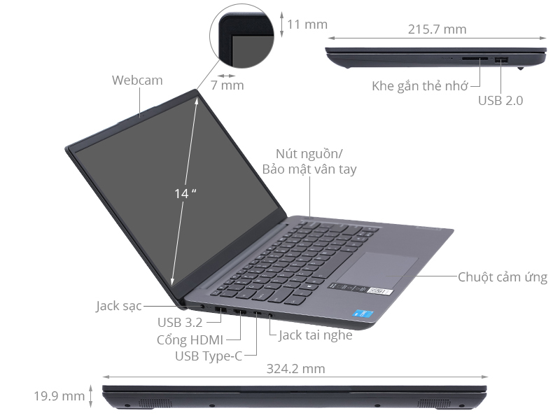 Laptop Lenovo IdeaPad 3 14IAU7