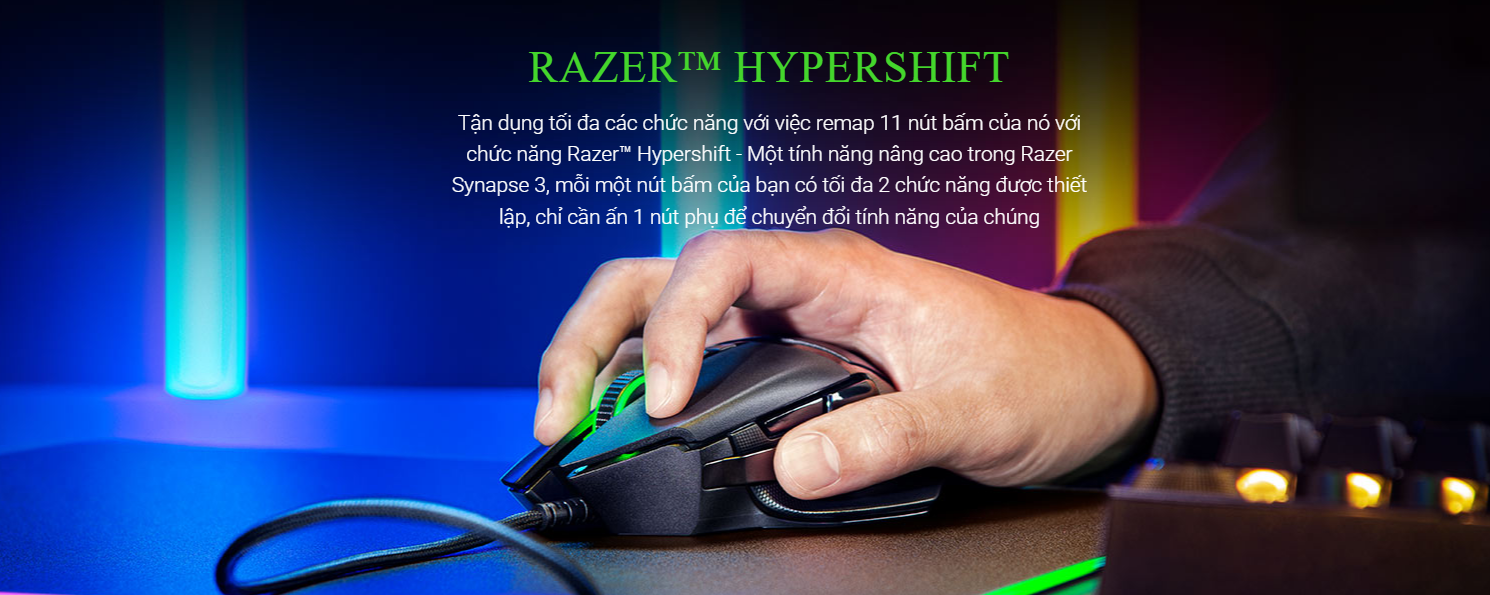 Chuột chơi game Razer Basilisk V2 RGB Gaming Mouse Black (RZ01-03160100-R3M1) 3