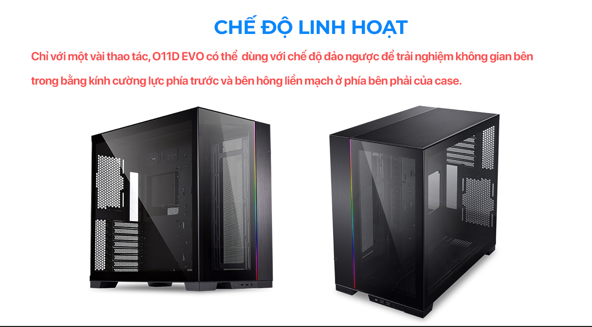 Vỏ Case LIAN-LI PC - O11 Dynamic Evo Black (Mid Tower/Màu Đen ) 