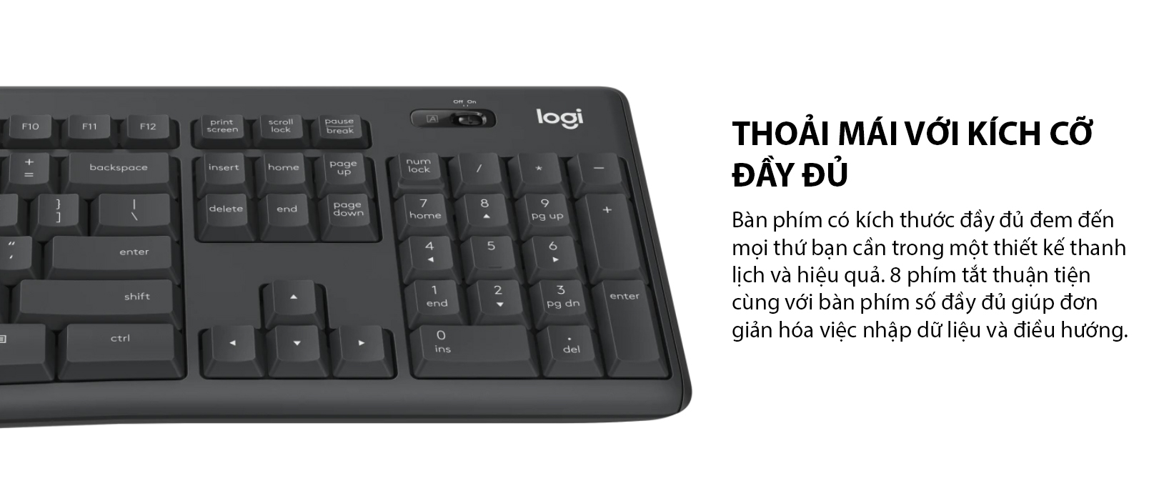 Bộ bàn phím chuột không dây Logitech MK295 màu đen (USB/SilentTouch) 3