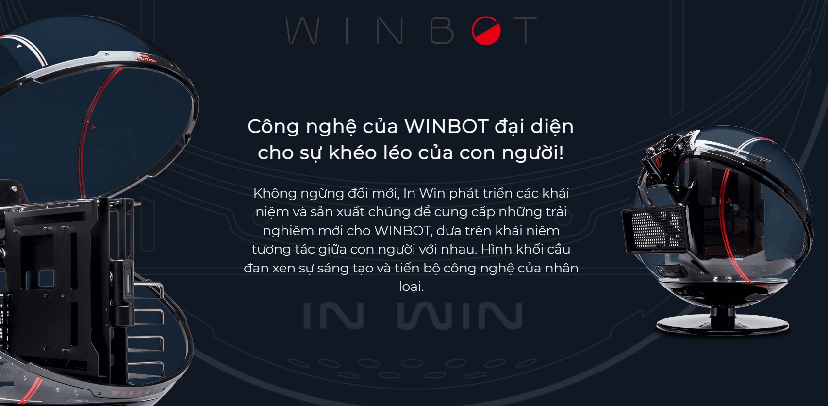 Vỏ Case In-Win WINBOT Black/Red - Ultra-rare Limited Edition