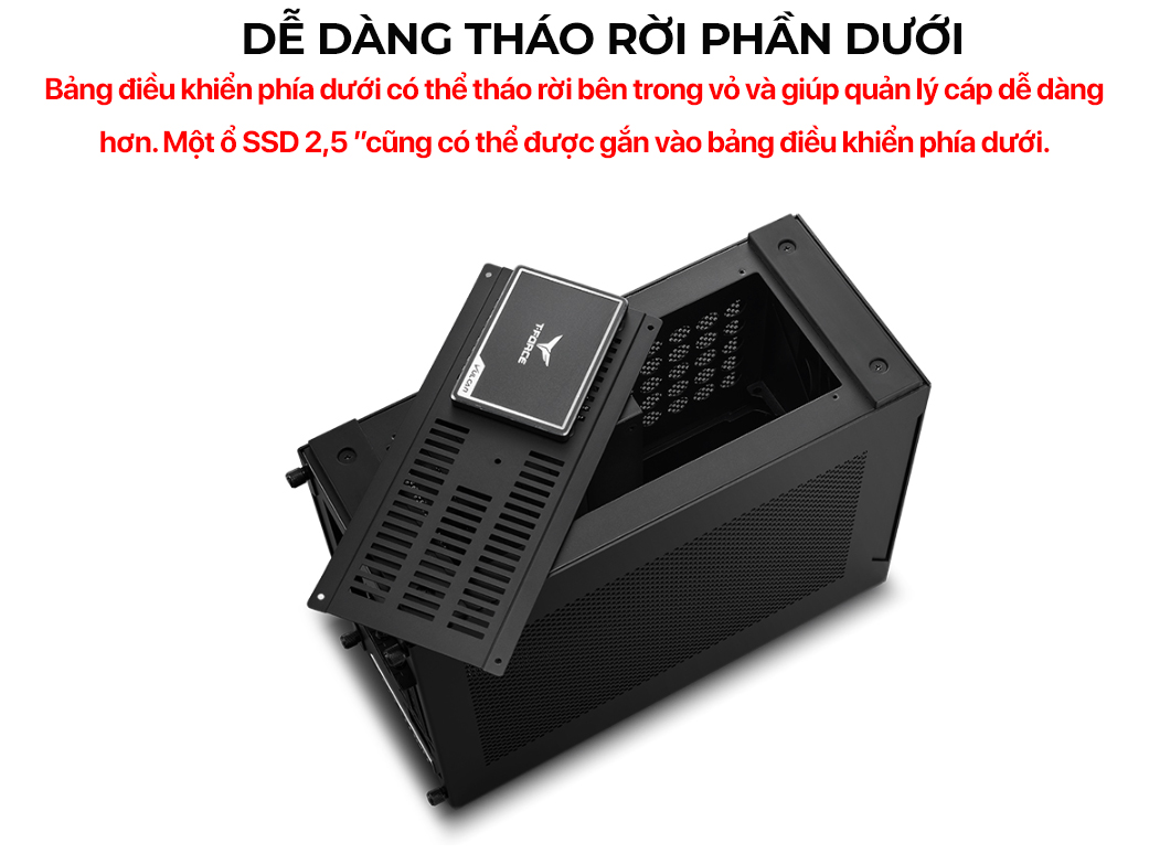Vỏ Case LIAN-LI A4 H2O Black (Mini Tower/Màu Đen/Kèm sẵn PCIE 4.0)