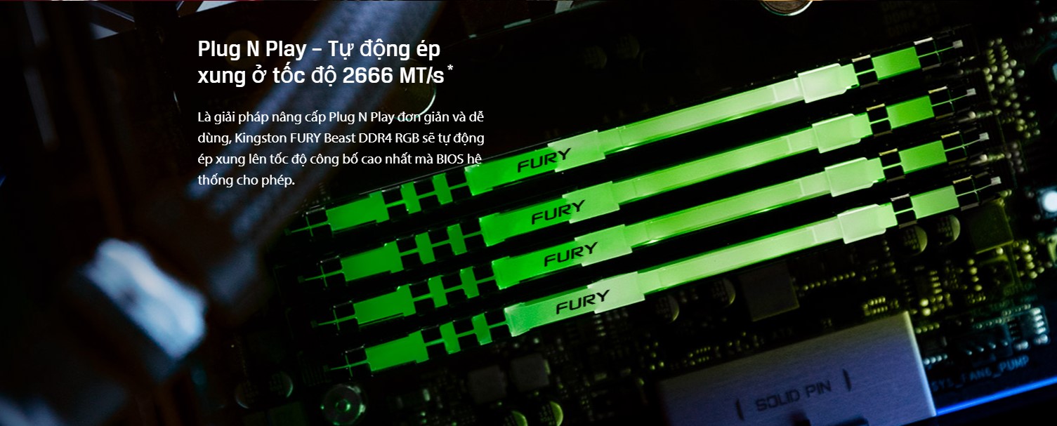 Ram Desktop Kingston Fury Beast RGB  ddr4