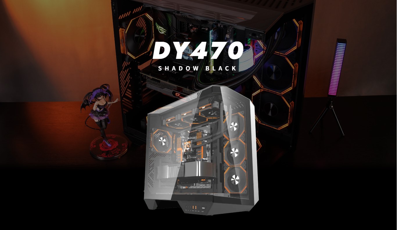 Vỏ Case DARKFLASH DY470 BLACK (Atx/Mid Tower/Màu Đen) (I