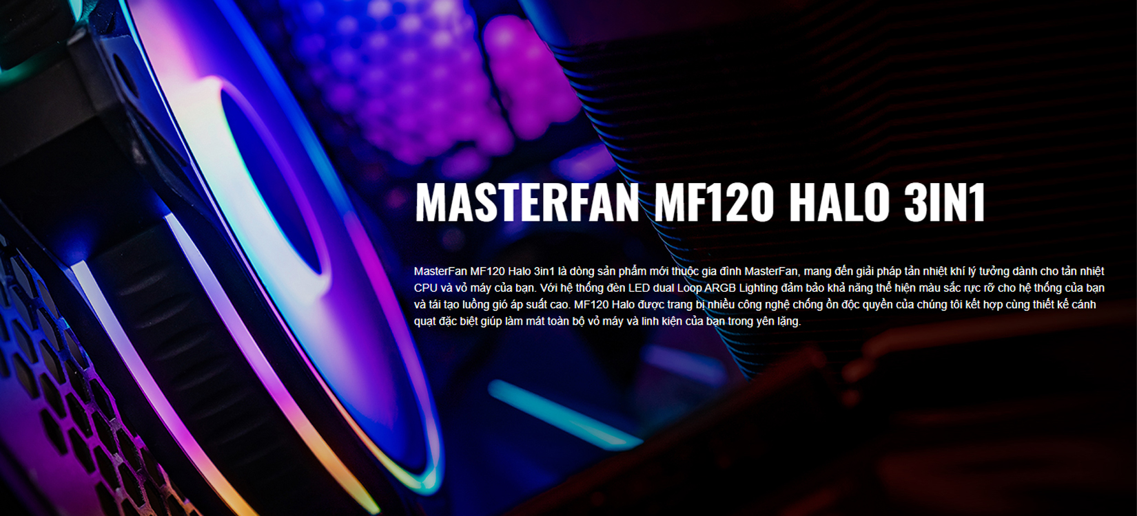 Fan Case CoolerMaster MasterFan MF120 Halo 3in1