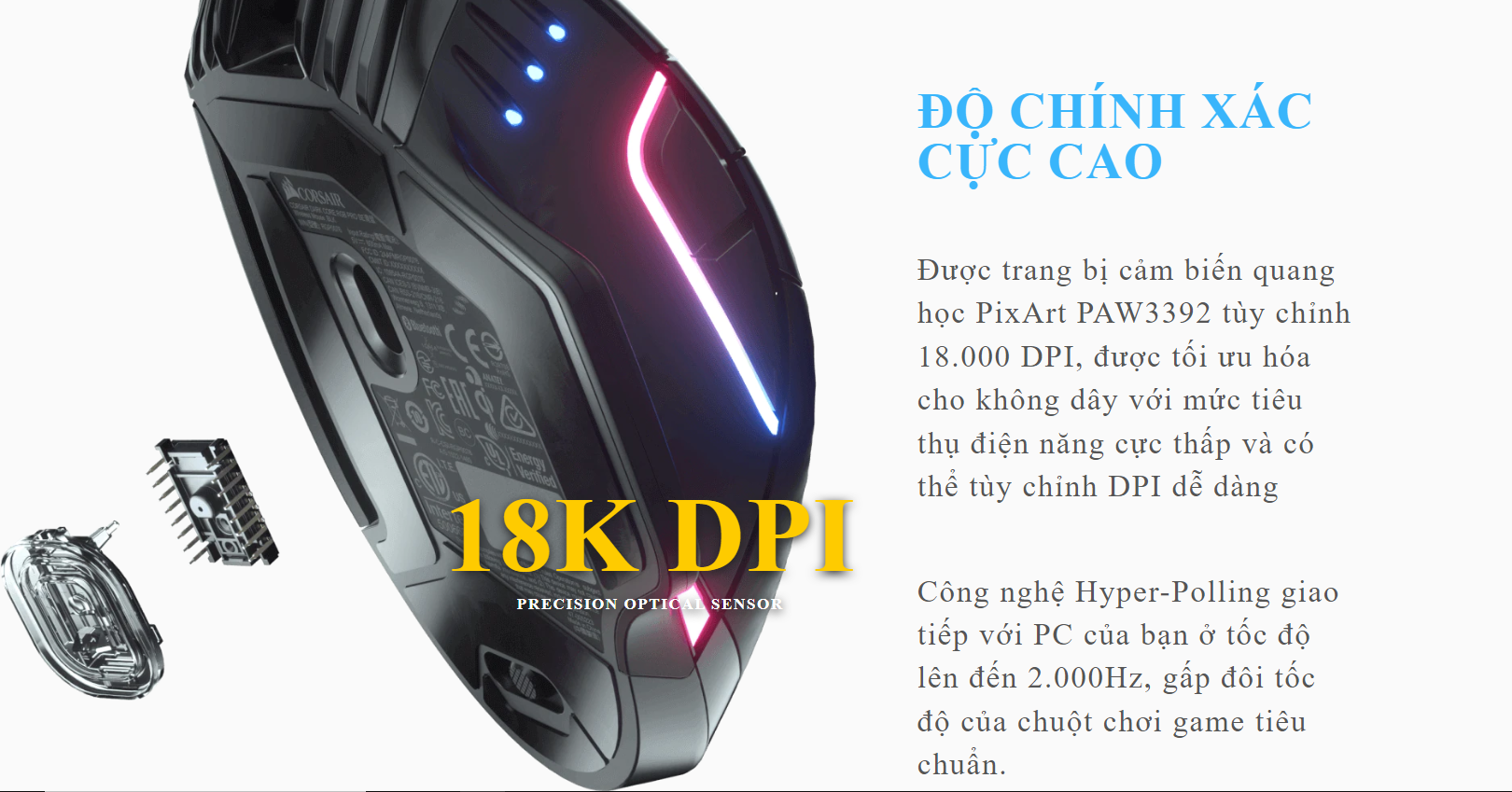 Chuột Corsair Dark Core RGB Pro (CH-9315411-AP) 8