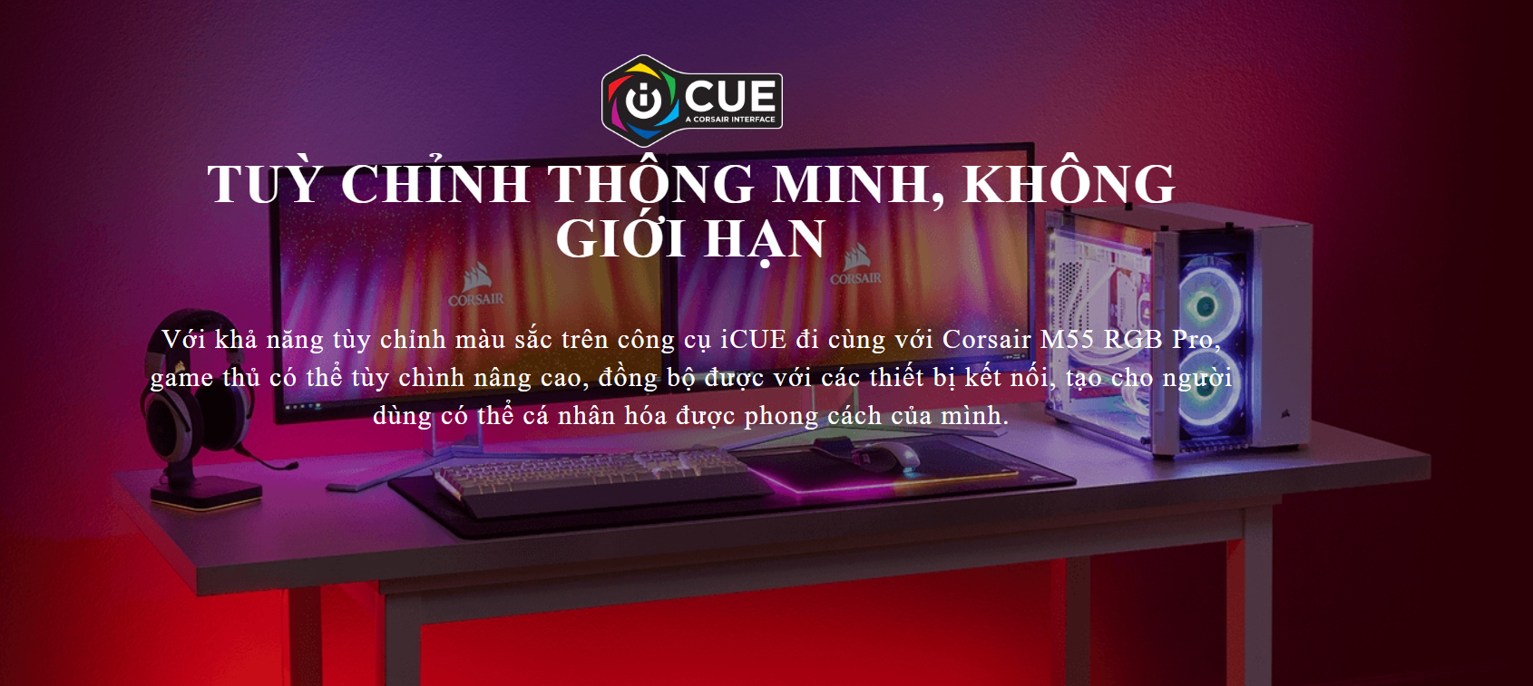 Chuột chơi game Corsair M55 RGB Pro Black (CH-9308011-AP)  4