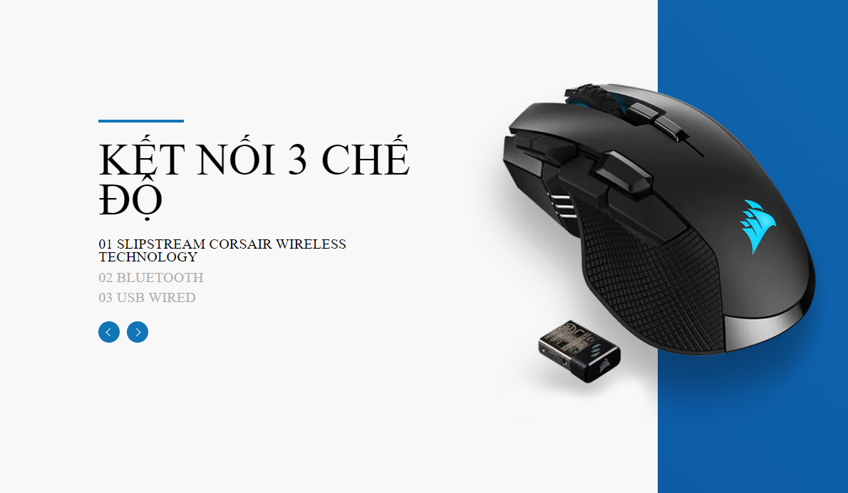 Chuột không dây Corsair Iron claw RGB (USB/RGB/Đen) (CH-9317011-AP) 2