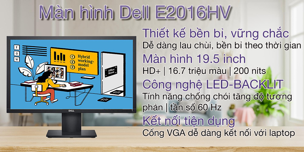 Màn hình Dell E2016HV 1