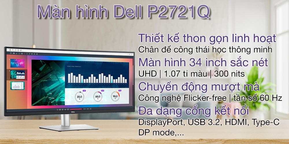 Màn hình Dell P3421W 1