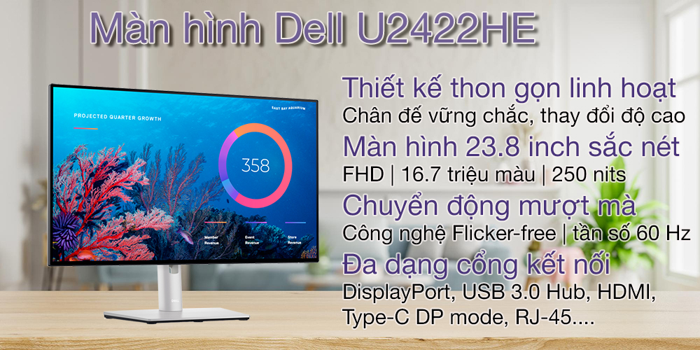 Màn hình Dell U2422HE 1