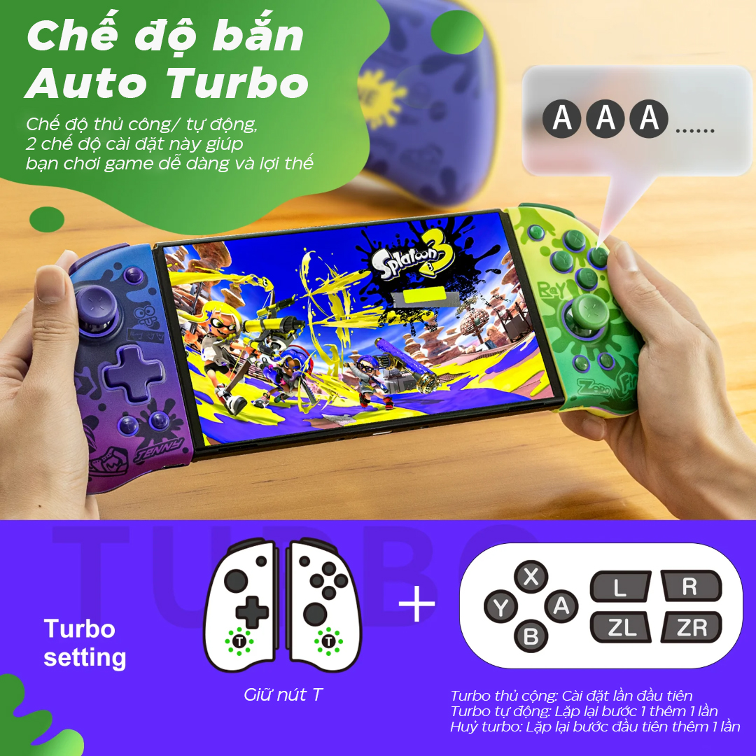 Tay cầm chơi game không dây IINE Neptune Mechanical Joypad Cho Nintendo Swtich/Lite/OLED Màu Đen L761