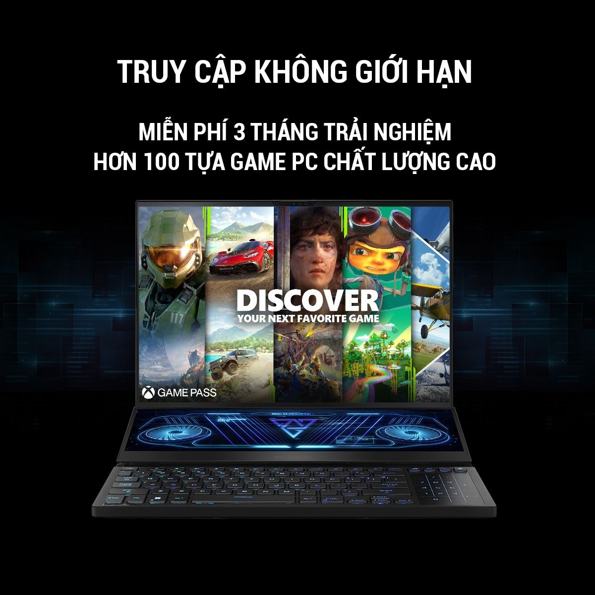 Laptop Asus Gaming Zephyrus Duo GX650PZ-NM031W (R9 7945HX/32GB RAM/1TB SSD/16 QHD 240hz/RTX 4080 12GB/Win11/Đen/Chuột/Balo) ảnh 10