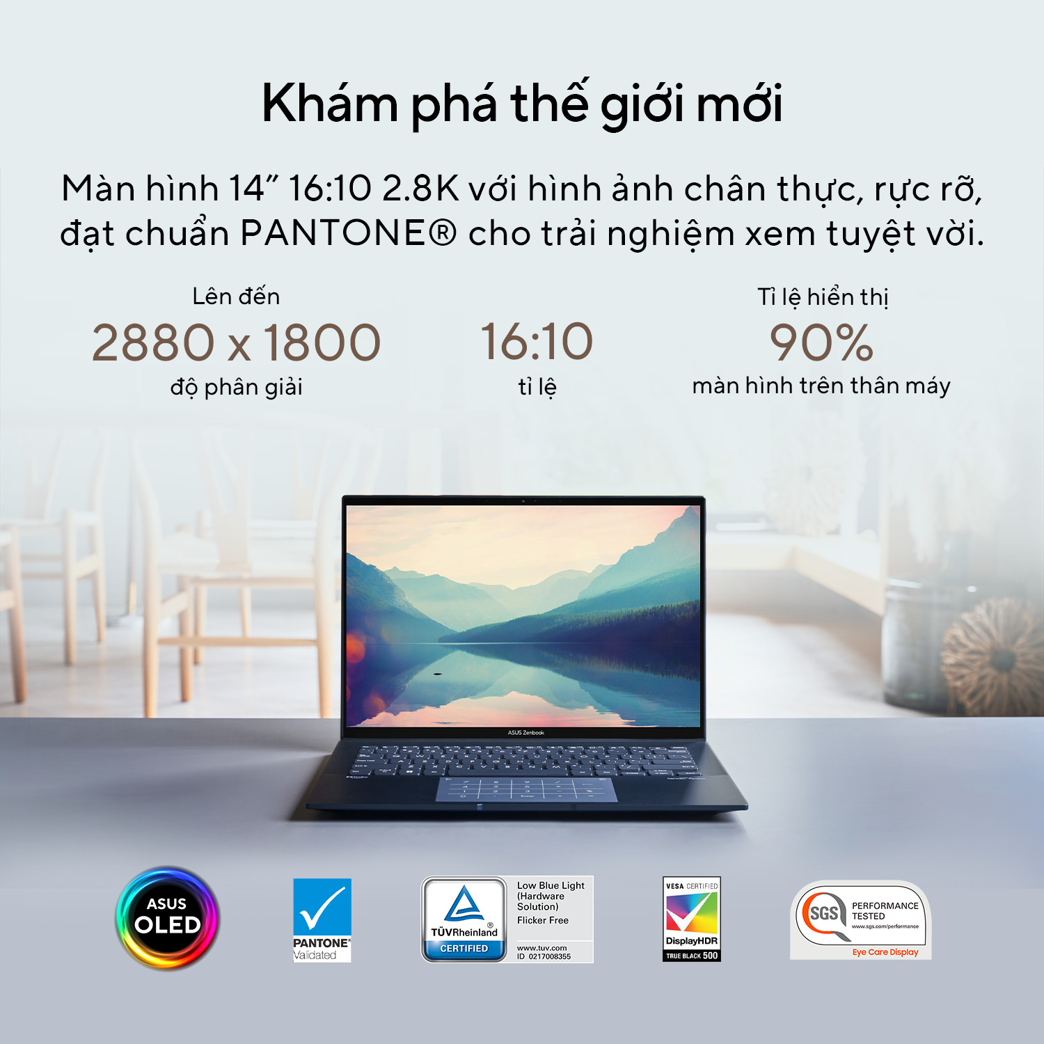 Laptop Asus ZenBook UX3402ZA-KM219W (i5 1240P/16GB RAM/512GB SSD/14 Oled/Win11/Cáp/Túi/Xanh) 