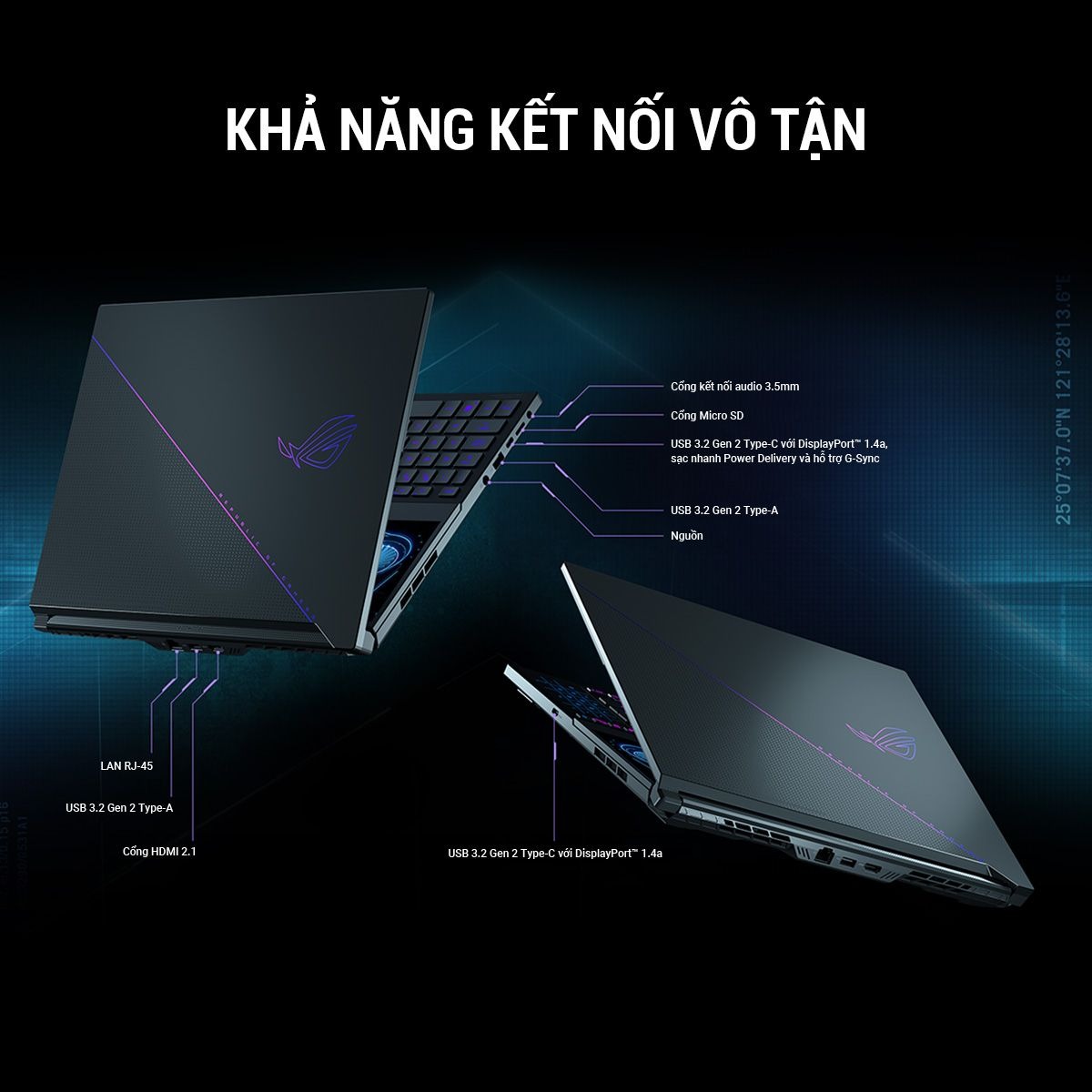 Laptop Asus Gaming Zephyrus Duo GX650PZ-NM031W (R9 7945HX/32GB RAM/1TB SSD/16 QHD 240hz/RTX 4080 12GB/Win11/Đen/Chuột/Balo) ảnh 5