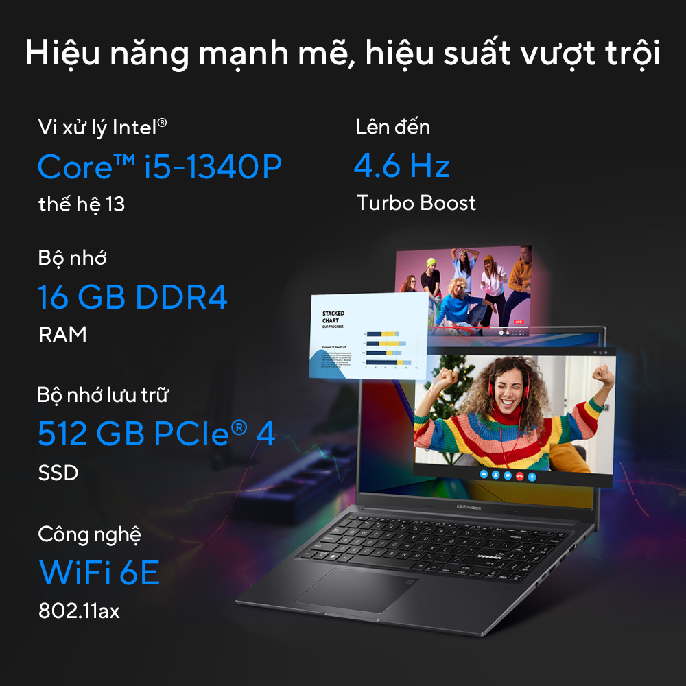 Laptop ASUS Vivobook 15X OLED S3504VA-L1226W