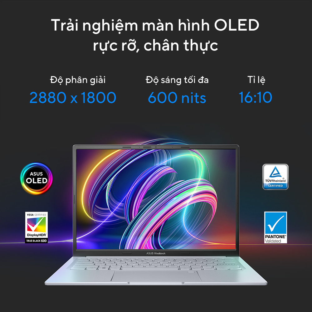 Laptop ASUS Vivobook 15X OLED S3504VA-L1226W (i5 1340P/16GB RAM/512GB SSD/15.6 FHD Oled/Win11/Bạc)