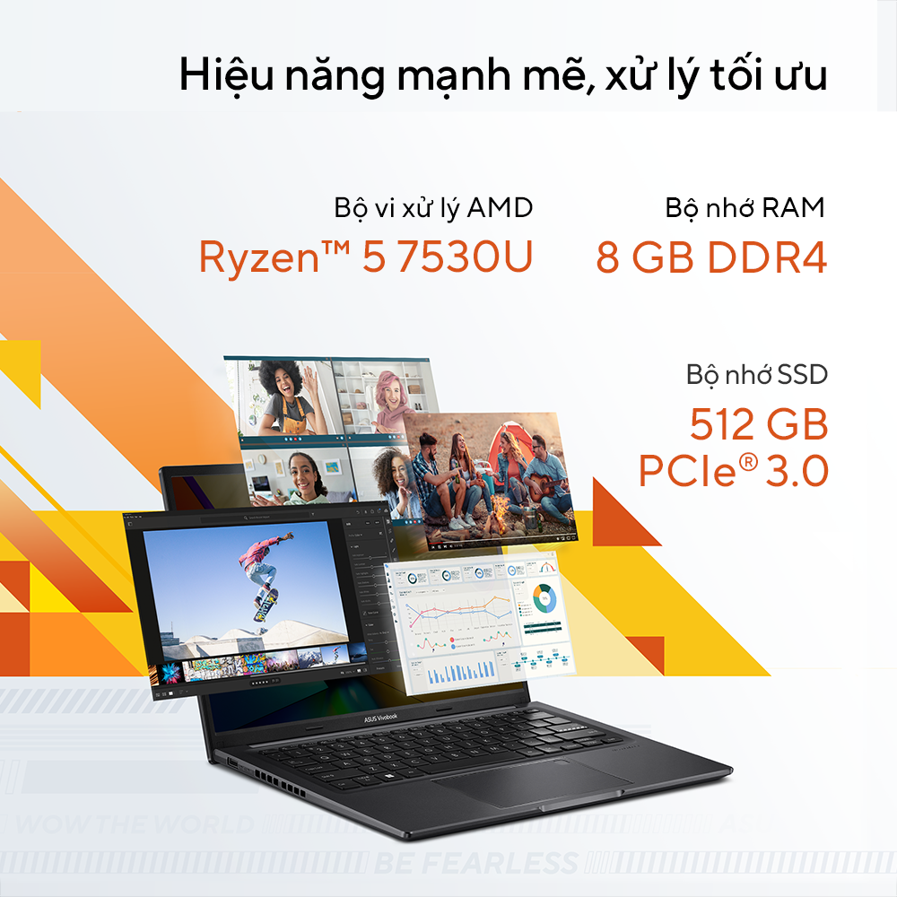Laptop Asus VivoBook M1405YA-KM047W (R5 7530U/8GB RAM/512GB SSD/14 Oled/Win11/Bạc)  ẢNH 6