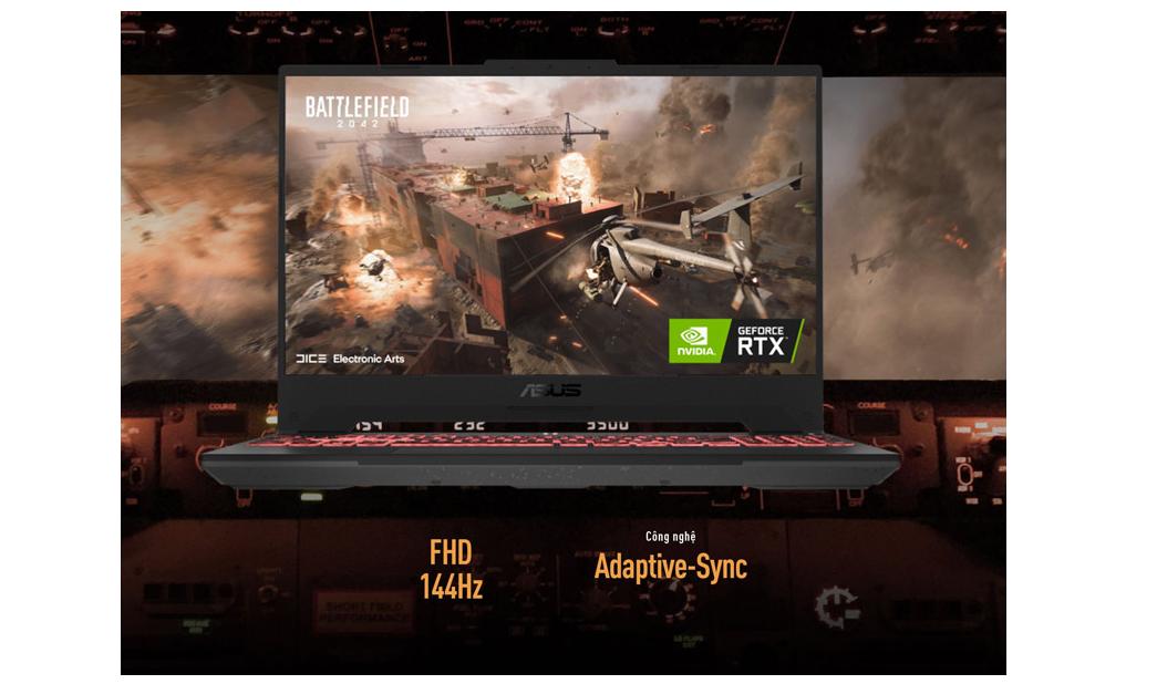 Laptop Asus Gaming TUF FX507ZC4-HN099W (i7 12700H/8GB RAM/512GB SSD/15.6 FHD 144hz/RTX 3050 4GB/Win11/Xám) ảnh 3