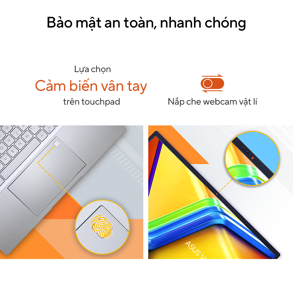 Laptop Asus VivoBook M1405YA-KM047W (R5 7530U/8GB RAM/512GB SSD/14 Oled/Win11/Bạc)  ẢNH 8