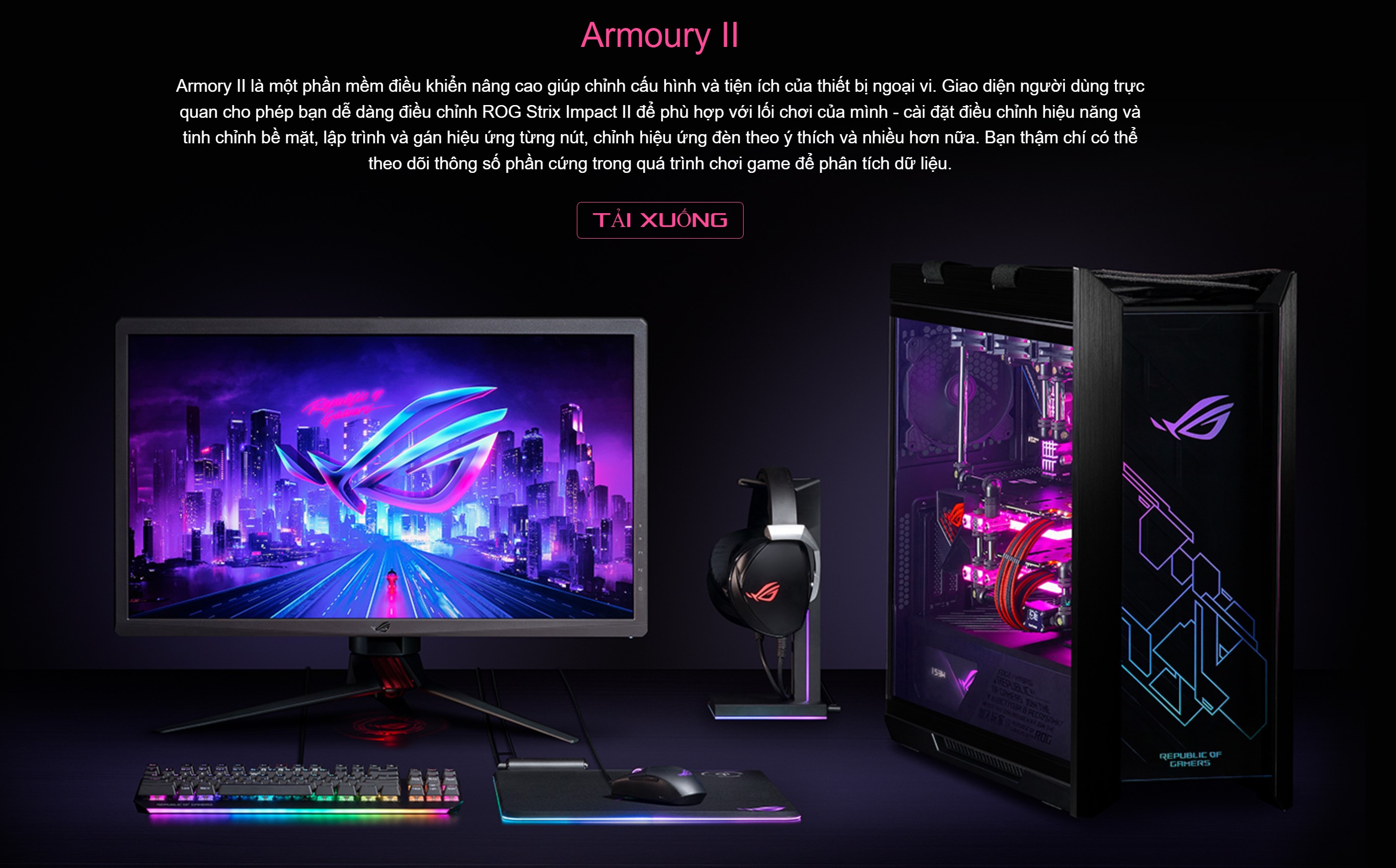 Chuột Asus ROG Strix Impact II (P506) (USB/RGB/Đen)