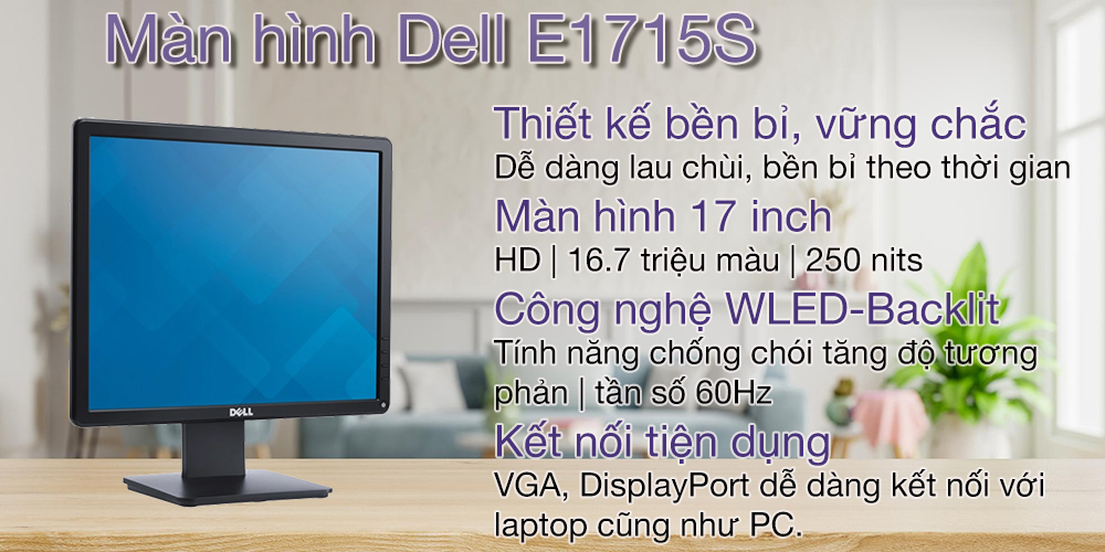 Màn hình Dell 17 inch E1715S Vuông LCD 1