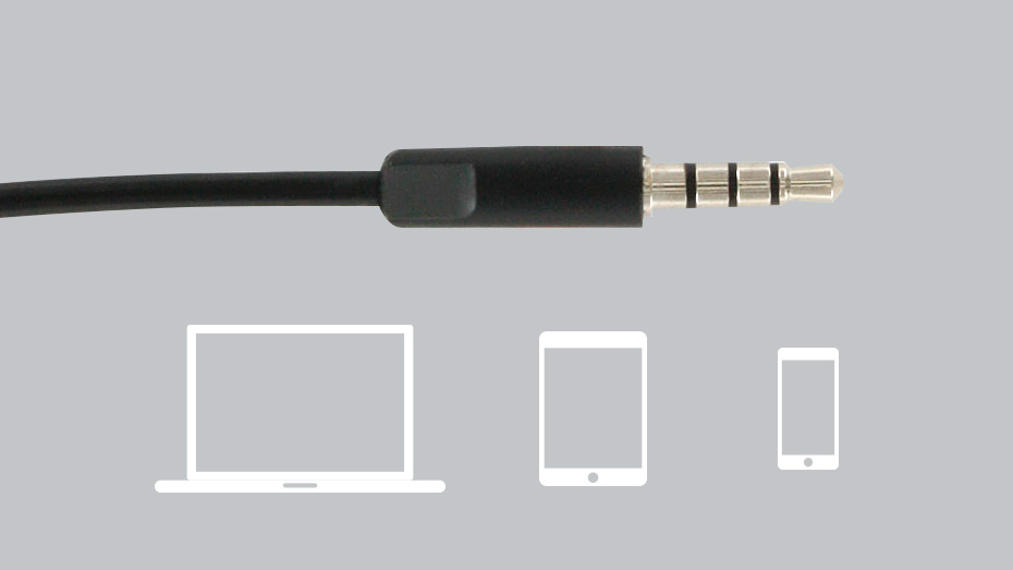 Tai nghe Logitech H151 sử dụng jack 3.5mm phổ biến