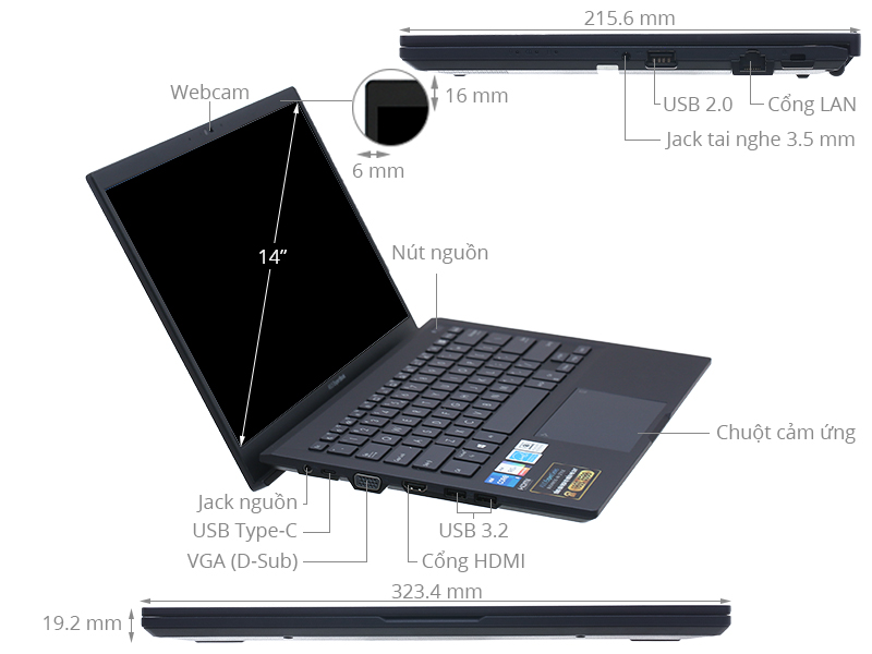 Laptop Asus ExpertBook B1400