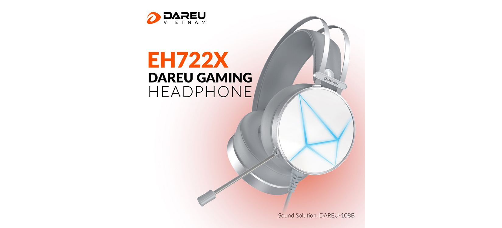 Tai nghe Dareu EH722X USB White