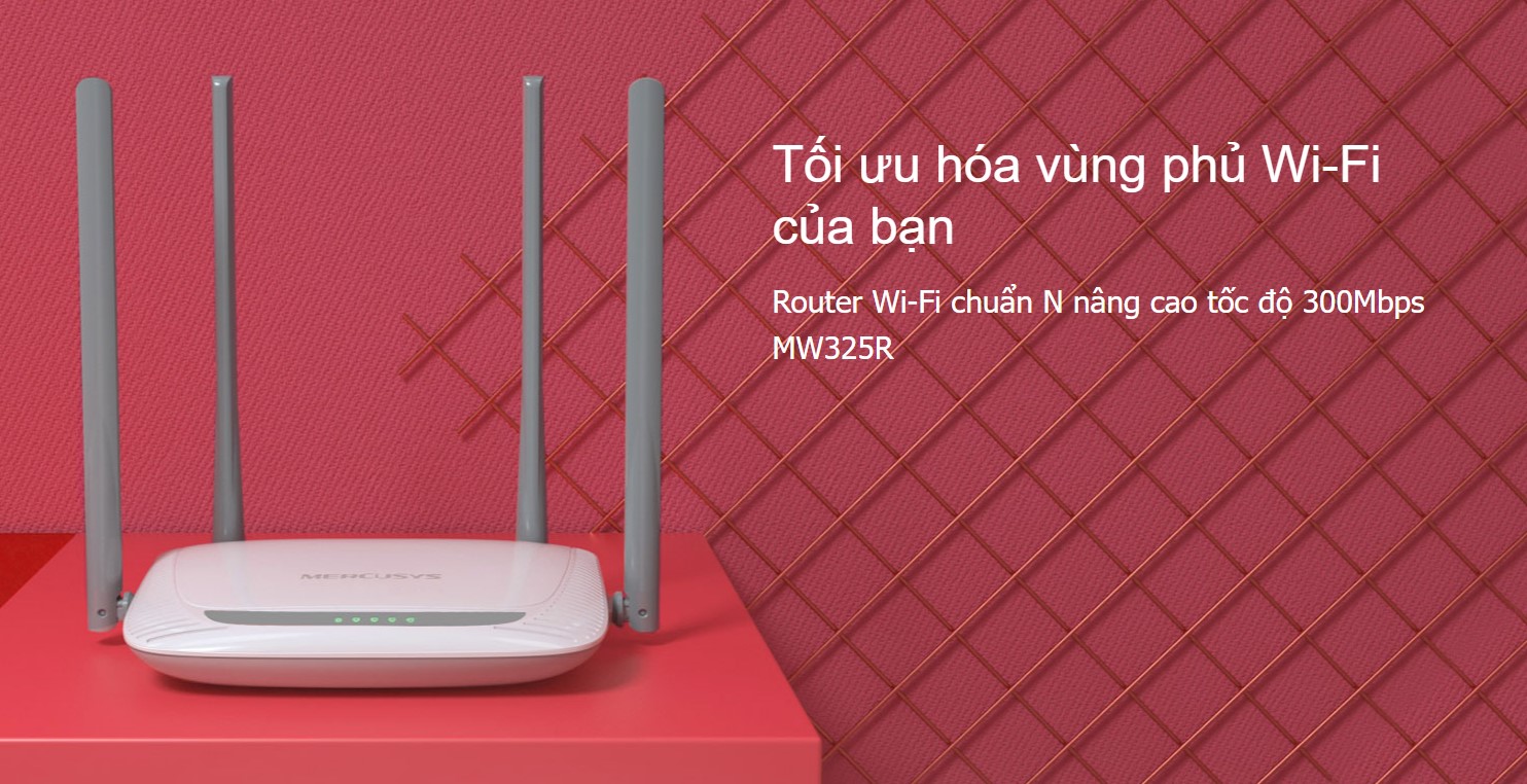 Bộ Phát Wifi Mercusys MW325R Chuẩn Tốc Độ 300Mbps