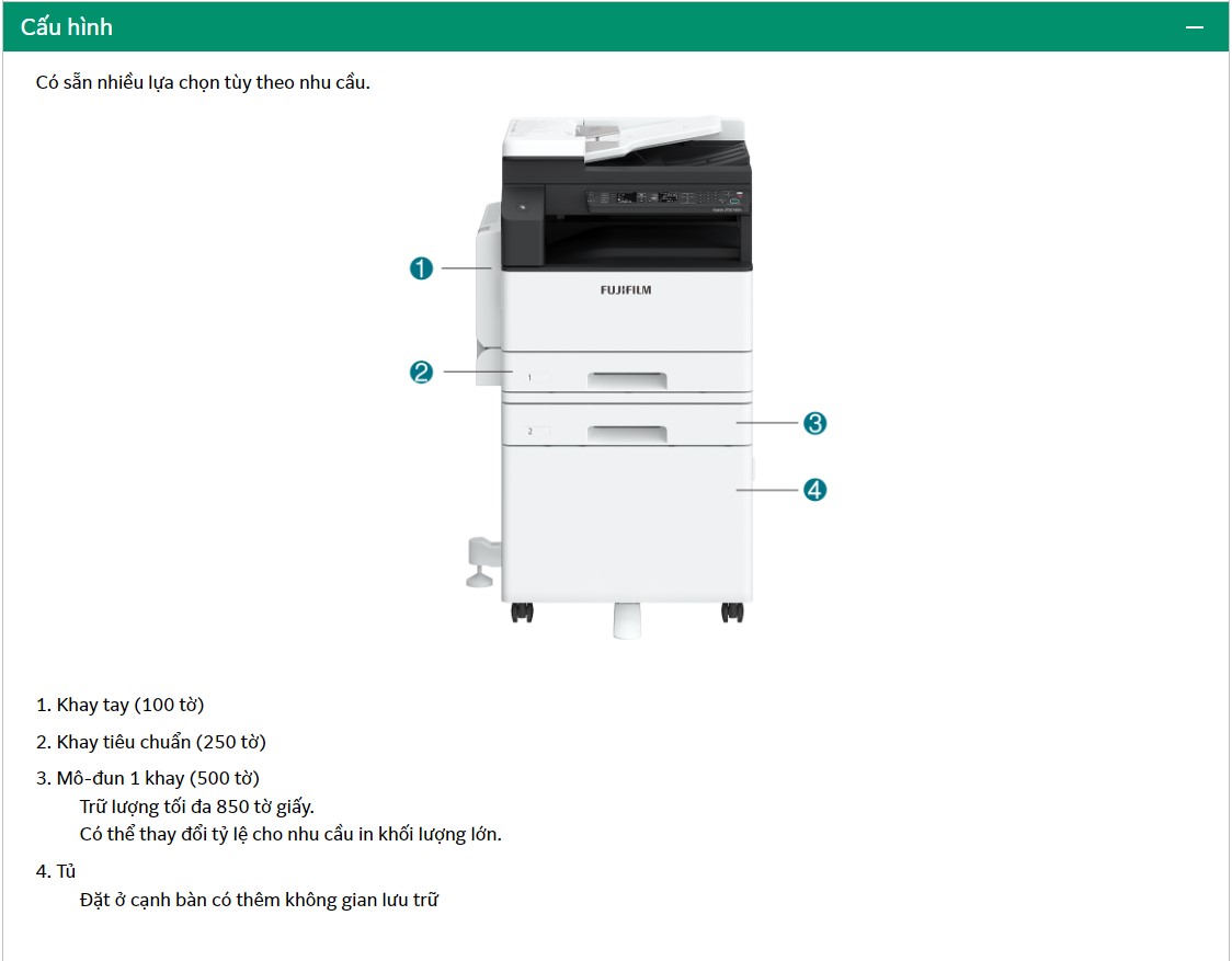 Máy FUJIFILM Apeos 2150 NDA - Copy/Print/Scan màu