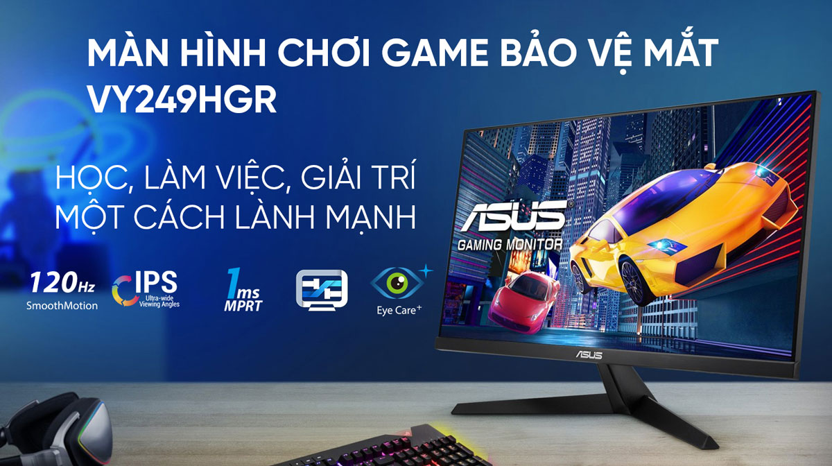 Màn hình ASUS VY249HGR mang lại trải nghiệm hình ảnh sắc nét