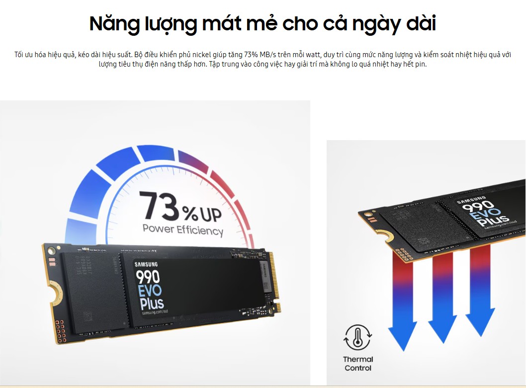 Ổ cứng SSD Samsung 990 EVO Plus  PCIe NVMe 4.0x4